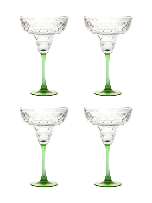 Vintage Cristal D'Arque Margarita Glasses Weston Table