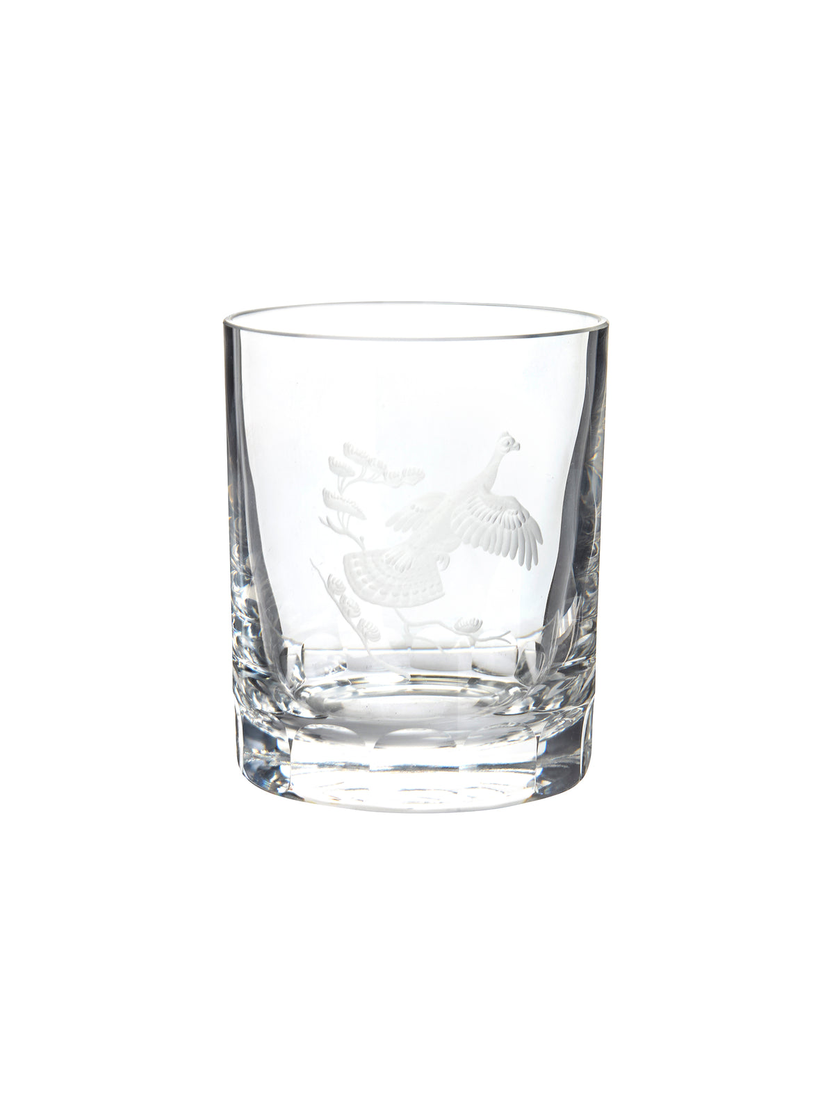 Vintage Crystal Queen Lace American Wild Life Double Old Fashioned Weston Table
