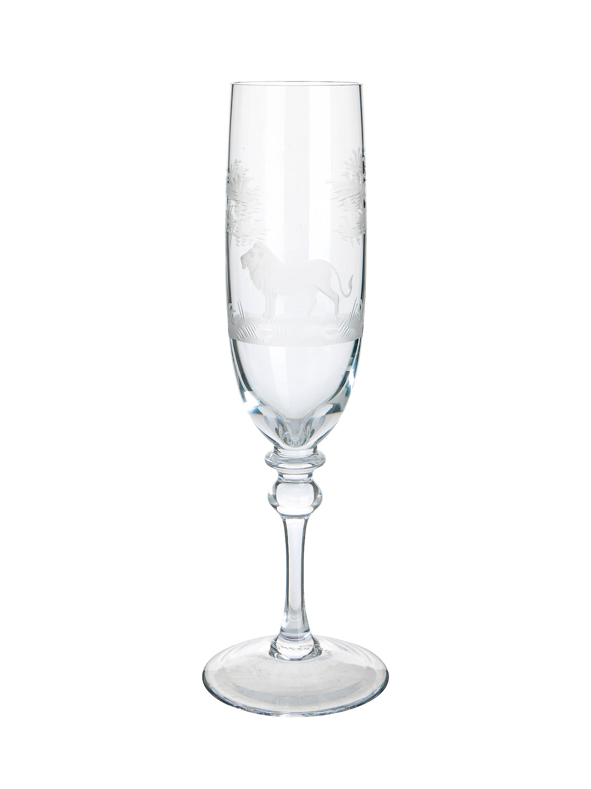 Vintage Crystal Queen Lace Kenya Champagne Flutes Lion Weston Table