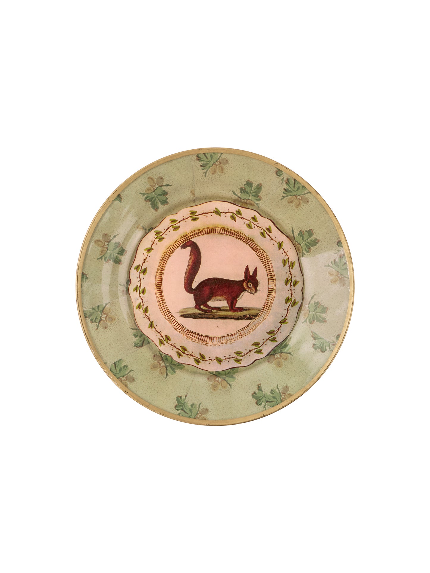 Vintage Woodland Animal Decoupage Plate