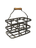 Vintage French Zinc Wine Bottle Carrier Weston Table