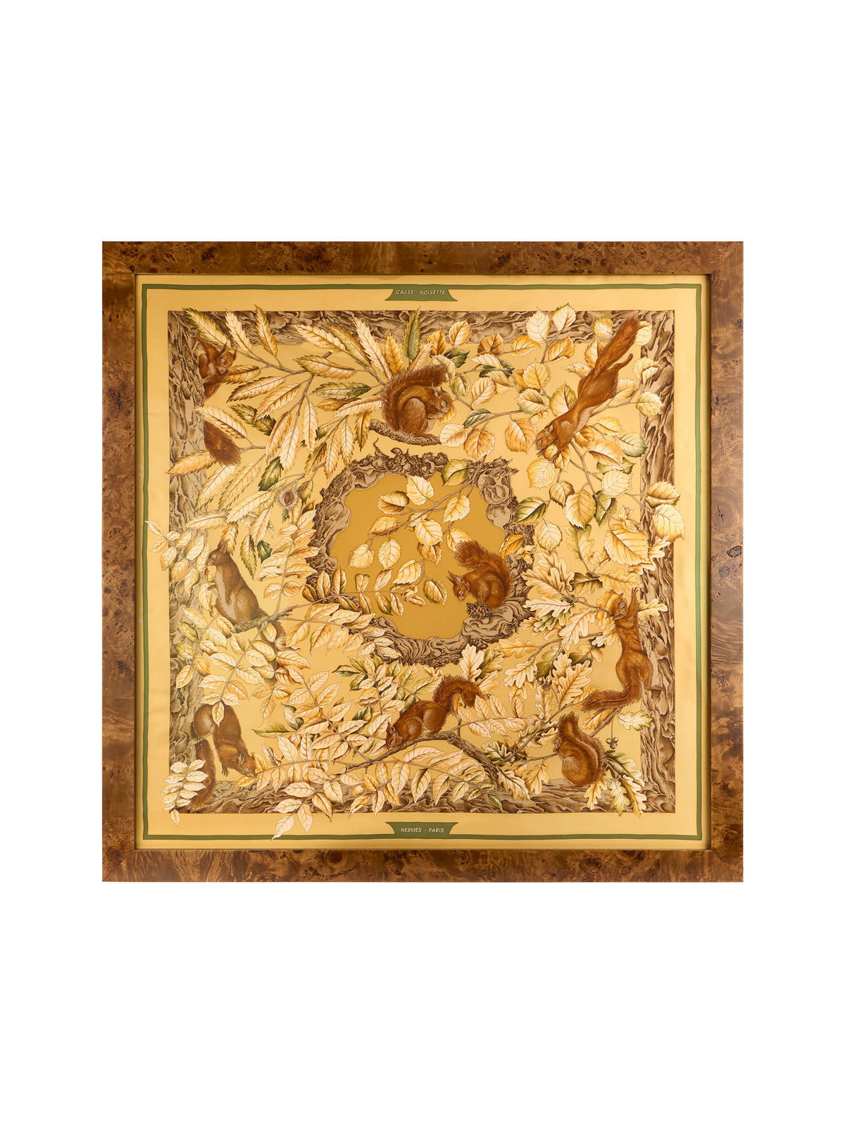 Vintage Hermes Casse Noisette Squirrel Framed Art Weston Table