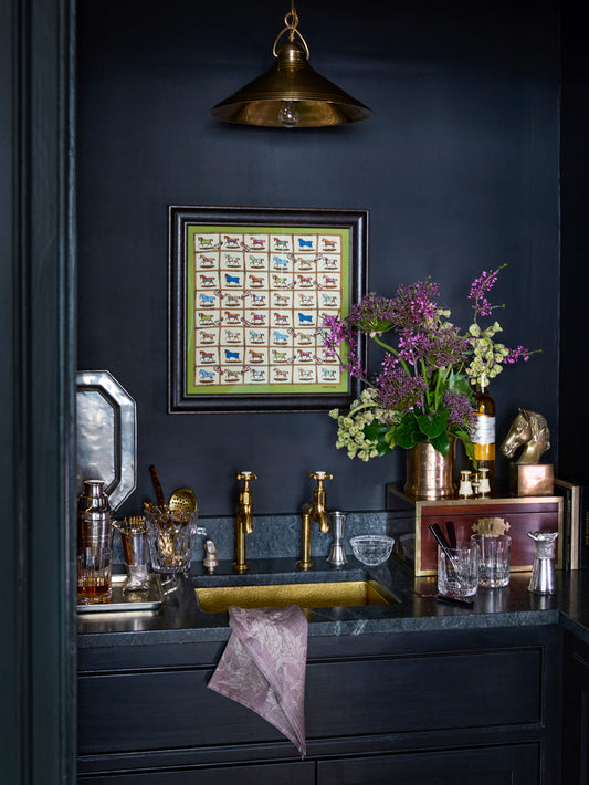 Vintage Hermes Horses in the Paddock Silk Scarf Framed Art Weston Table