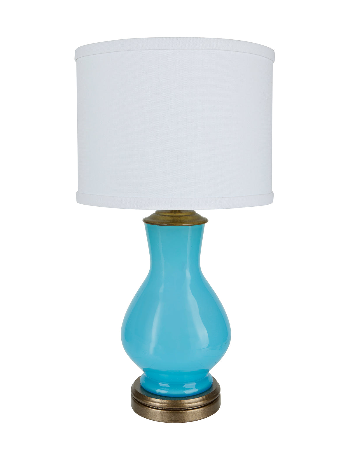 Vintage Opaline Robin's Egg Blue Lamp Weston Table
