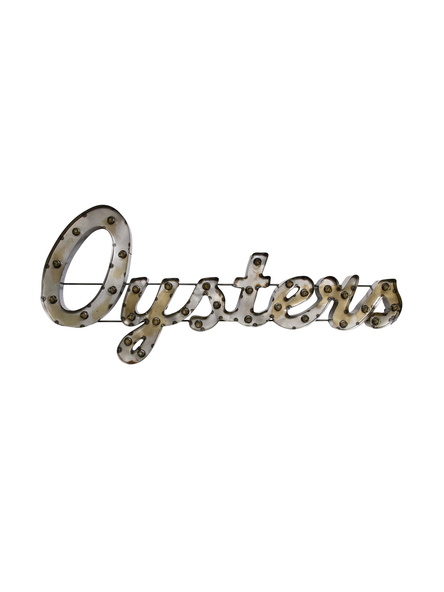 Vintage Oysters Metal Light Up Sign Weston Table