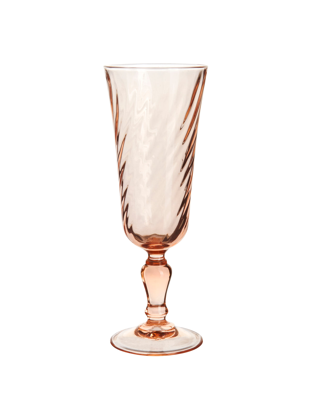 Vintage Pink Swirl Rosaline Champagne Glasses Weston Table