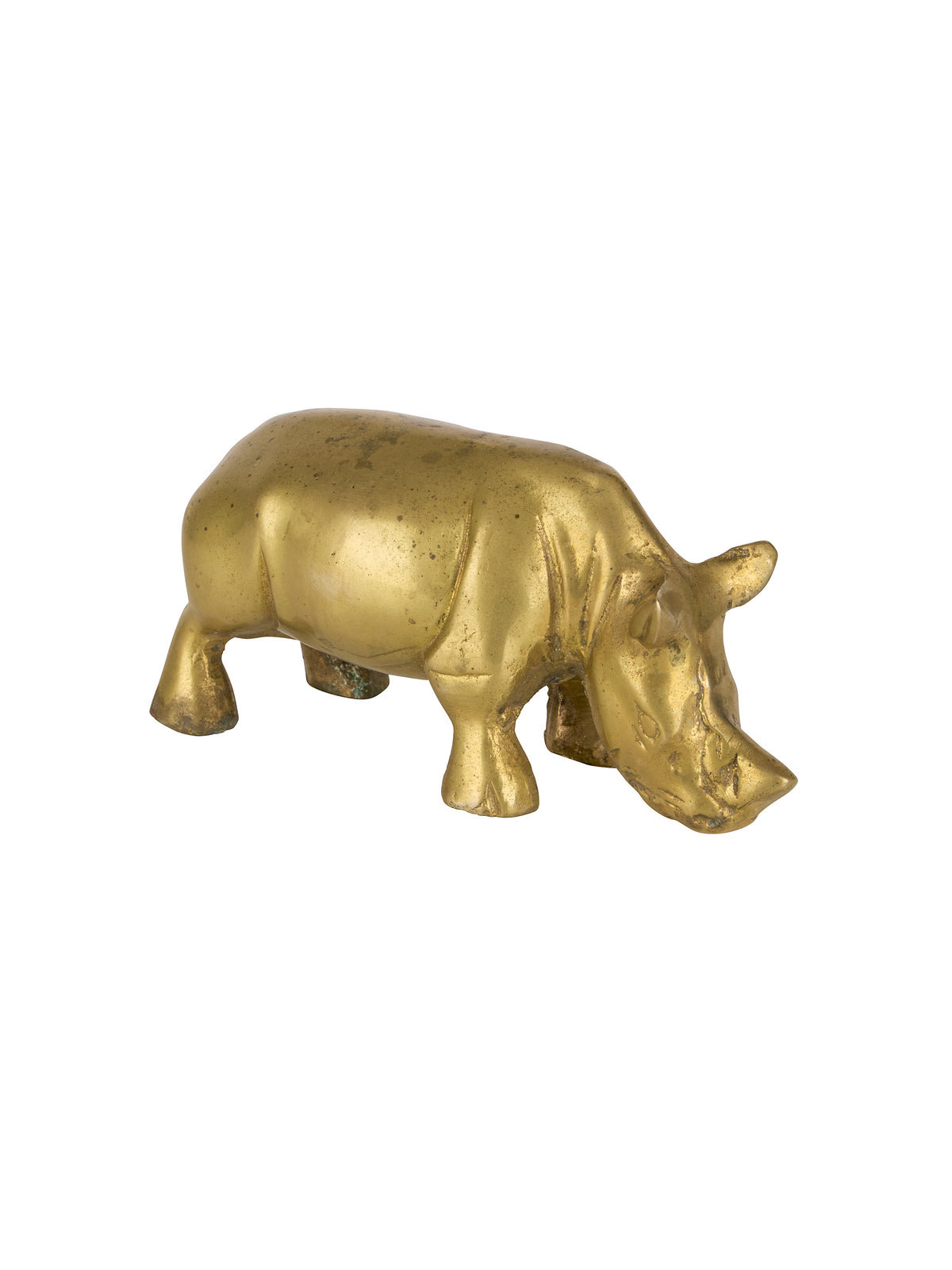 Vintage Retro Brass Rhino Weston Table