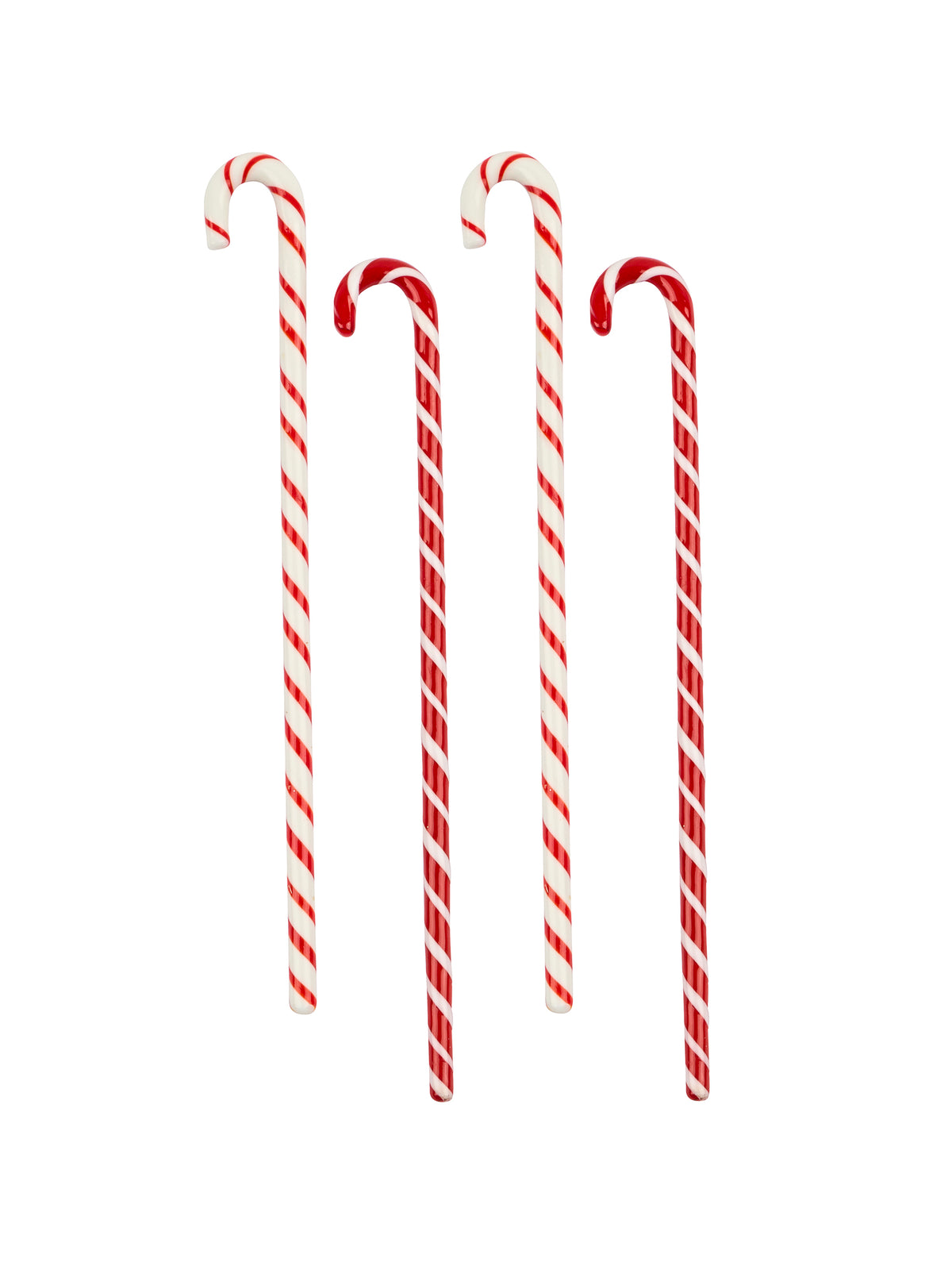 Vintage Retro Two Stripes Striped Candy Cane Glass Stirrers Weston Table