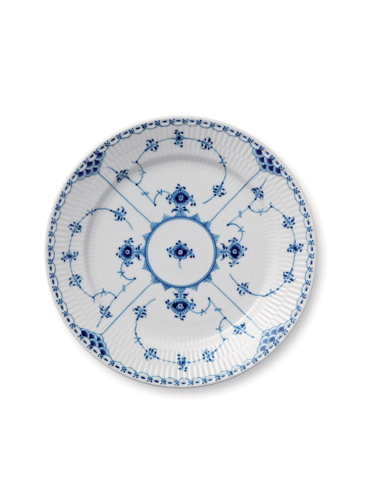 Vintage Royal Copenhagen Blue Fluted Half Lace 10" Dinner Plate