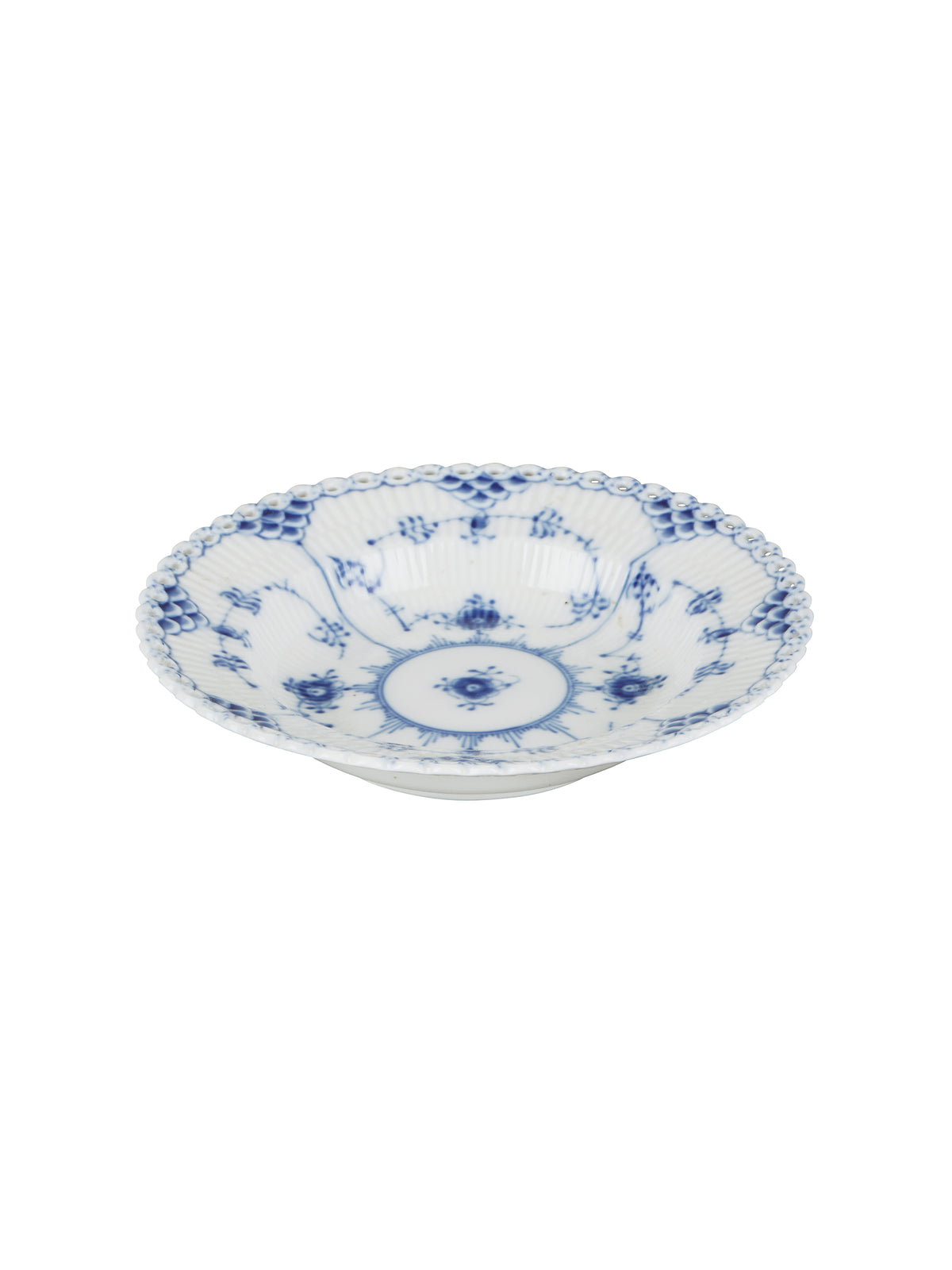 Vintage Royal Copenhagen Blue Fluted Full Lace Small Bowl Weston Table