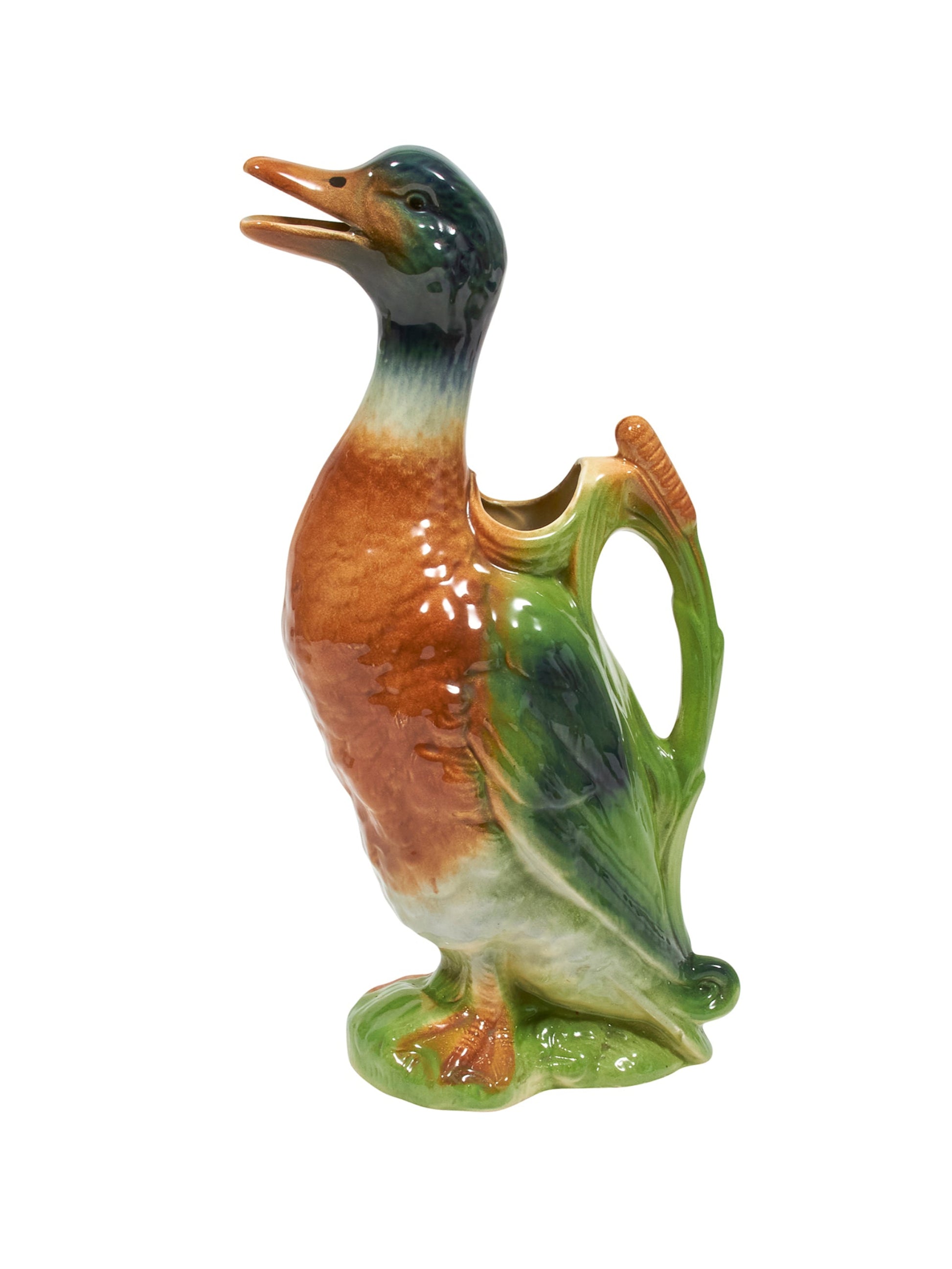 Vintage Saint Clément Majolica Duck Pitcher Weston Table