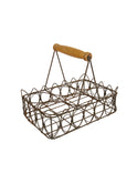 Vintage Scalloped Edge Wire Bistro Glass Caddy Weston Table