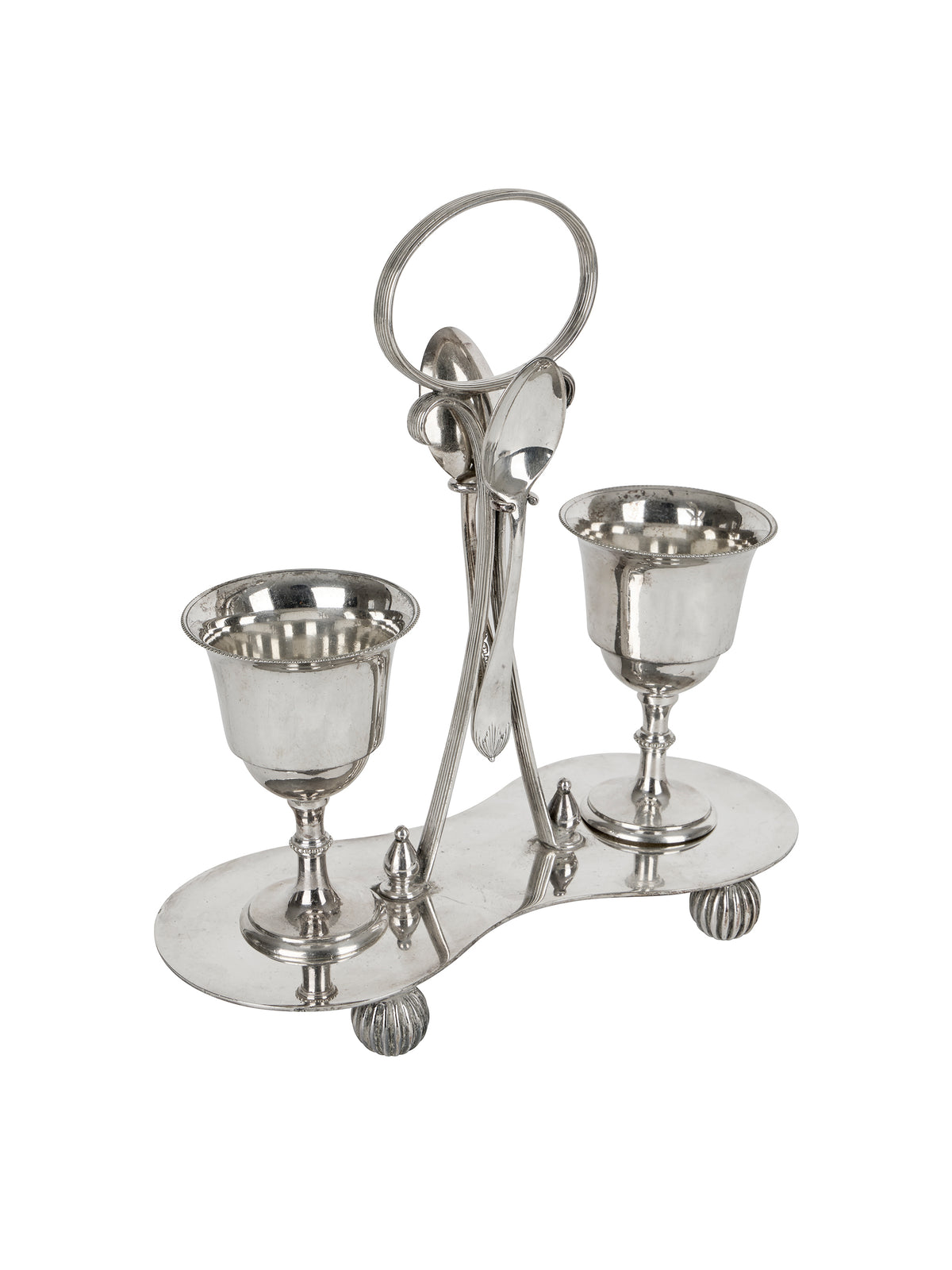 Vintage Silver Plate Egg Cup Caddy Eight Weston Table