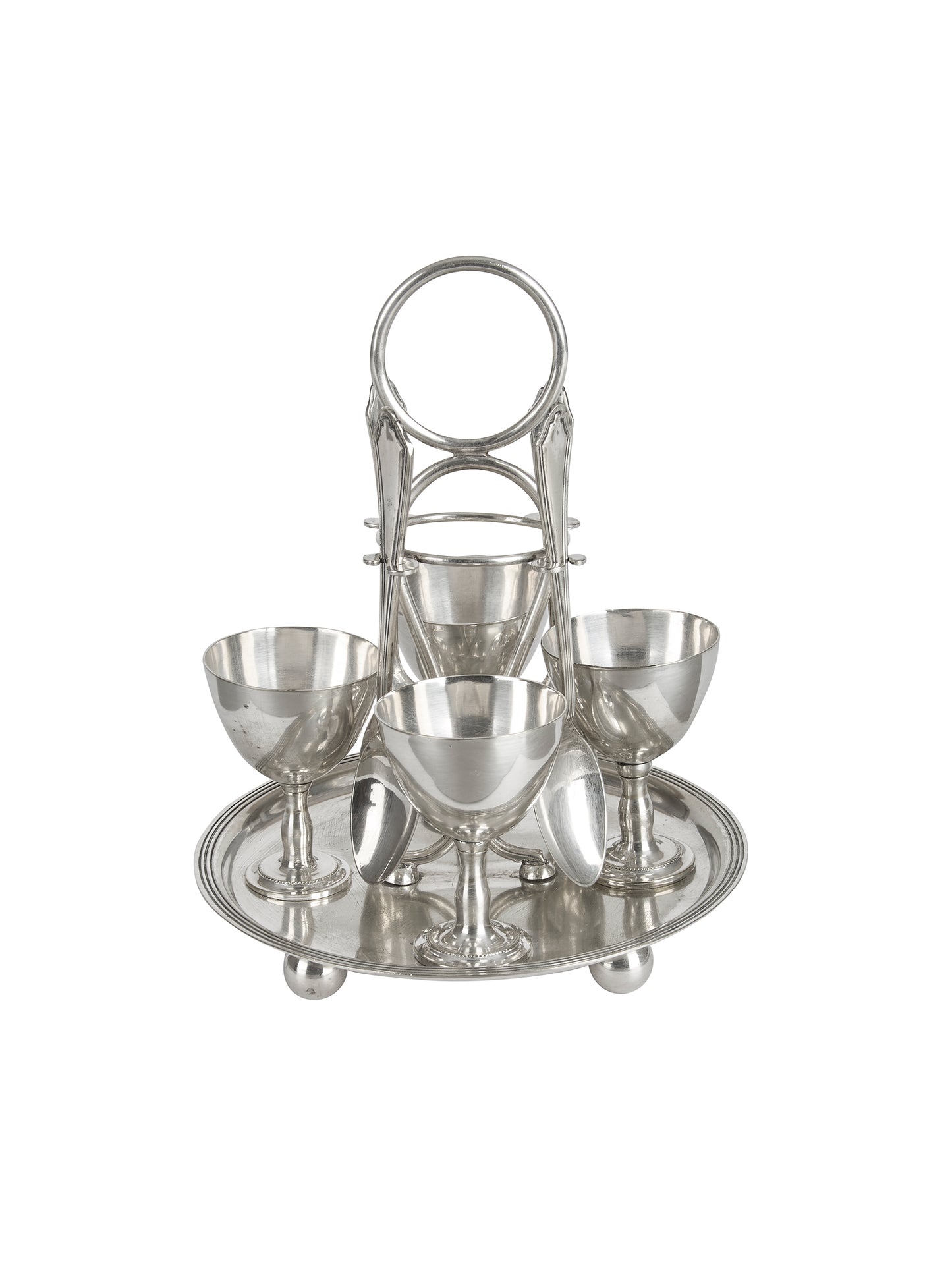 Vintage Silver Plate Egg Cup Caddy Weston Table
