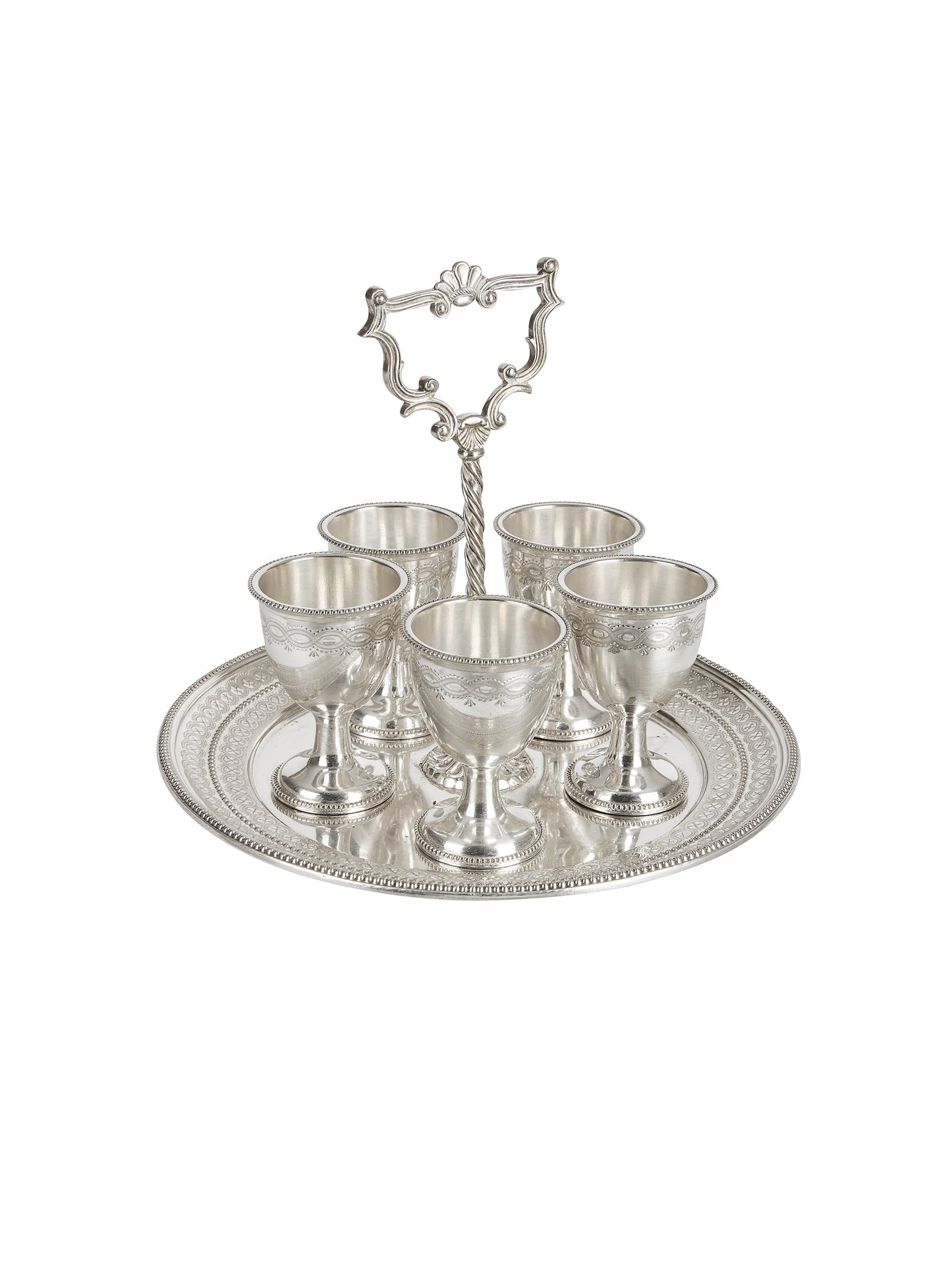 Vintage Silver Plate Egg Cup Four Caddy Weston Table