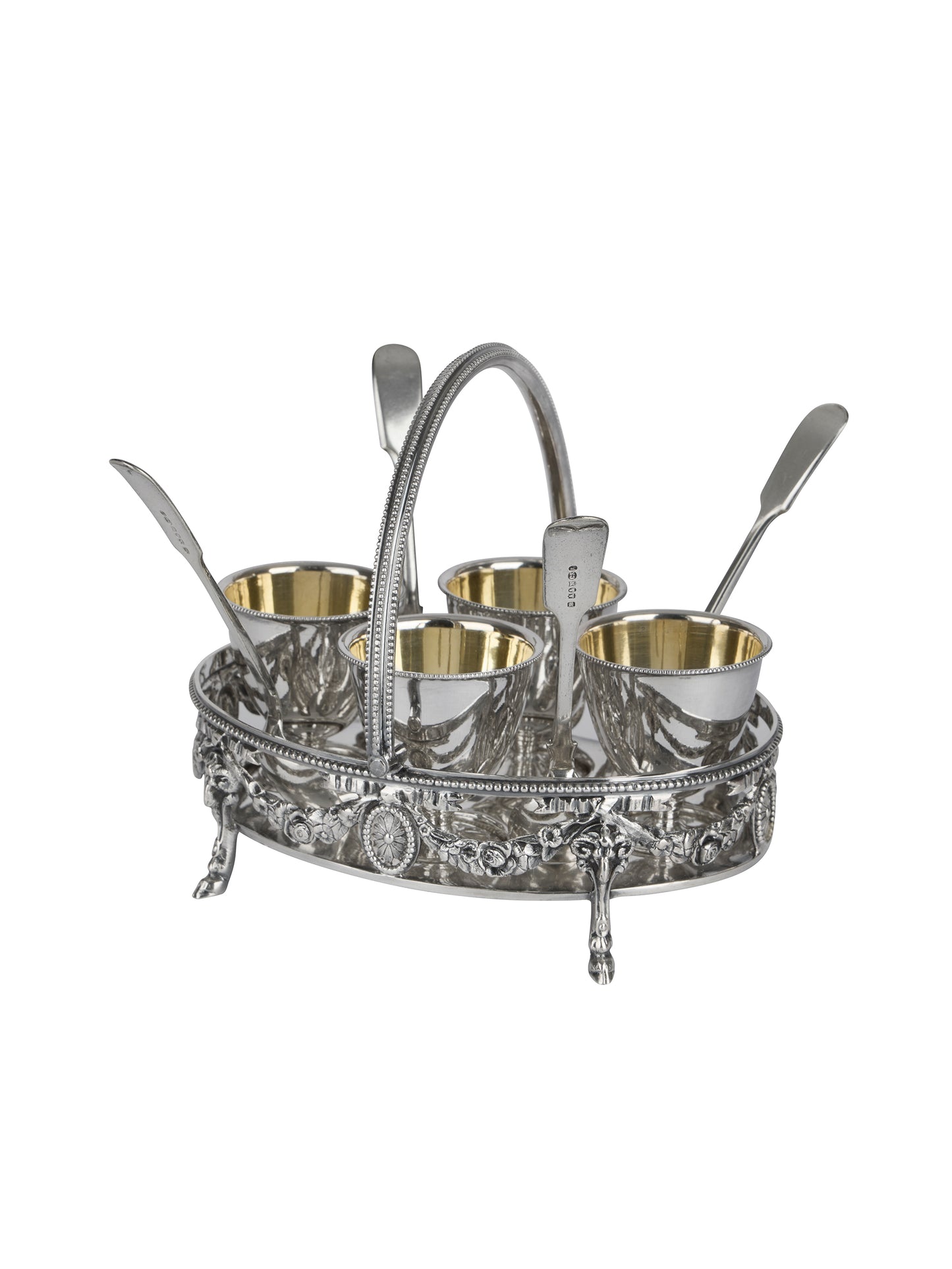 Vintage Silver Plate Egg Cup Caddy Weston Table