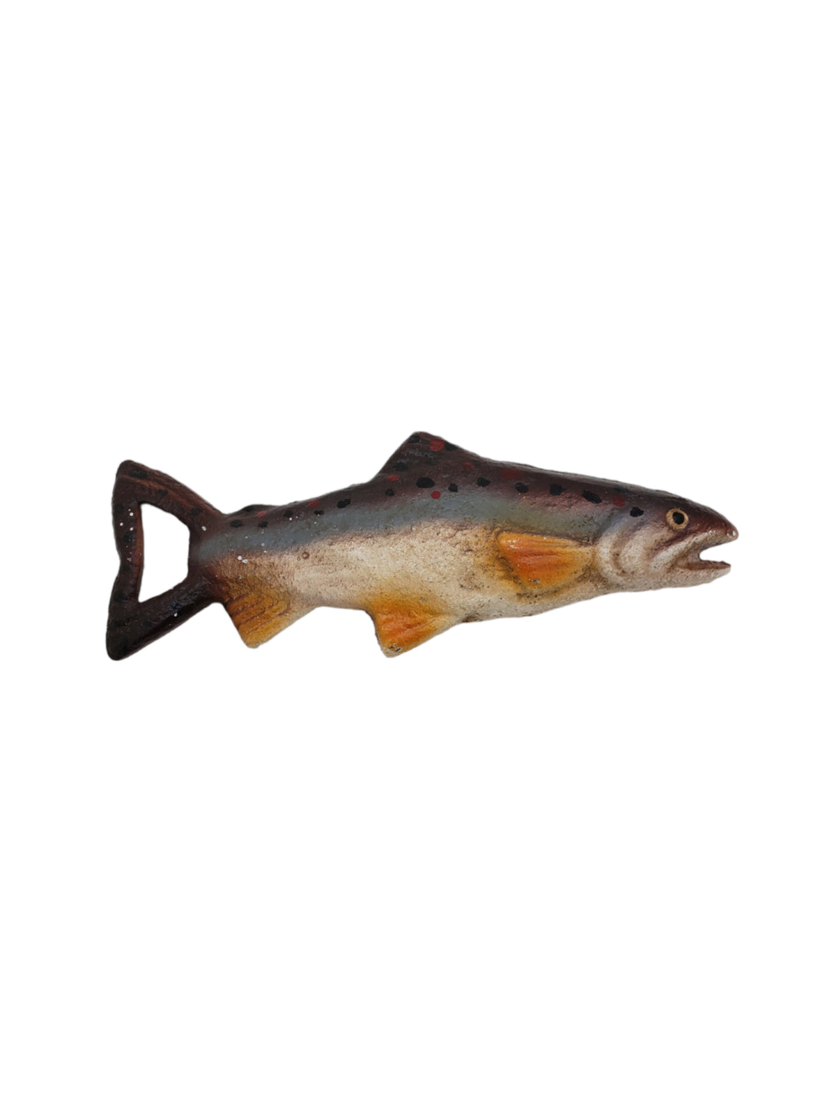 Vintage Trout Cast Iron Painted Bottle Opener Weston Table