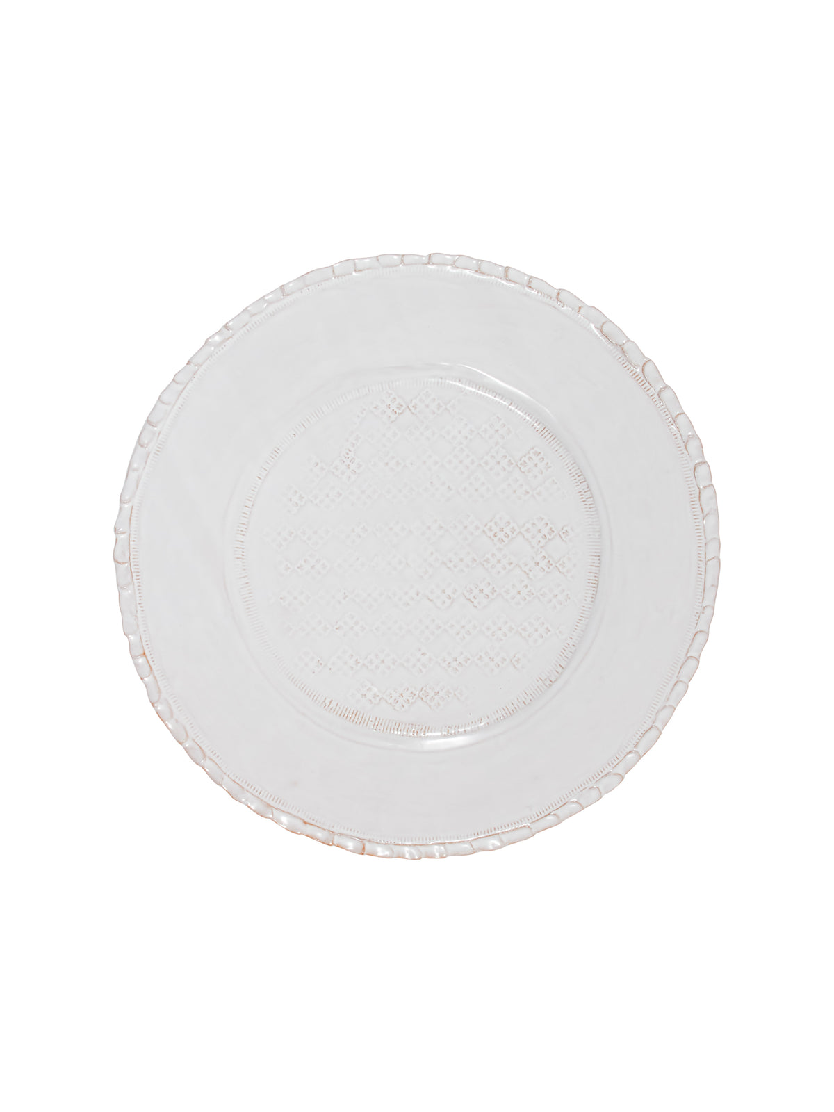Vintage Vietri Bellezza White Charger Weston Table