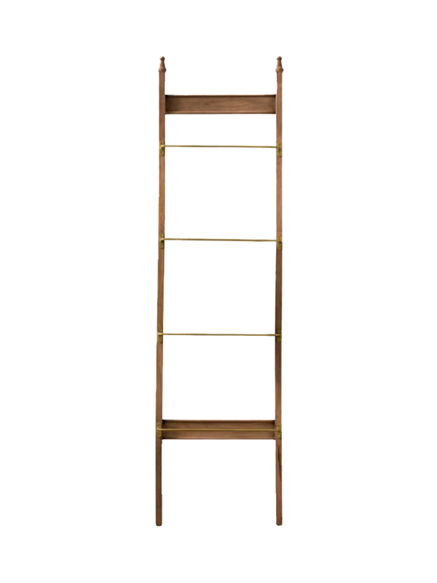 Vintage Wood and Brass Library Ladder Weston Table
