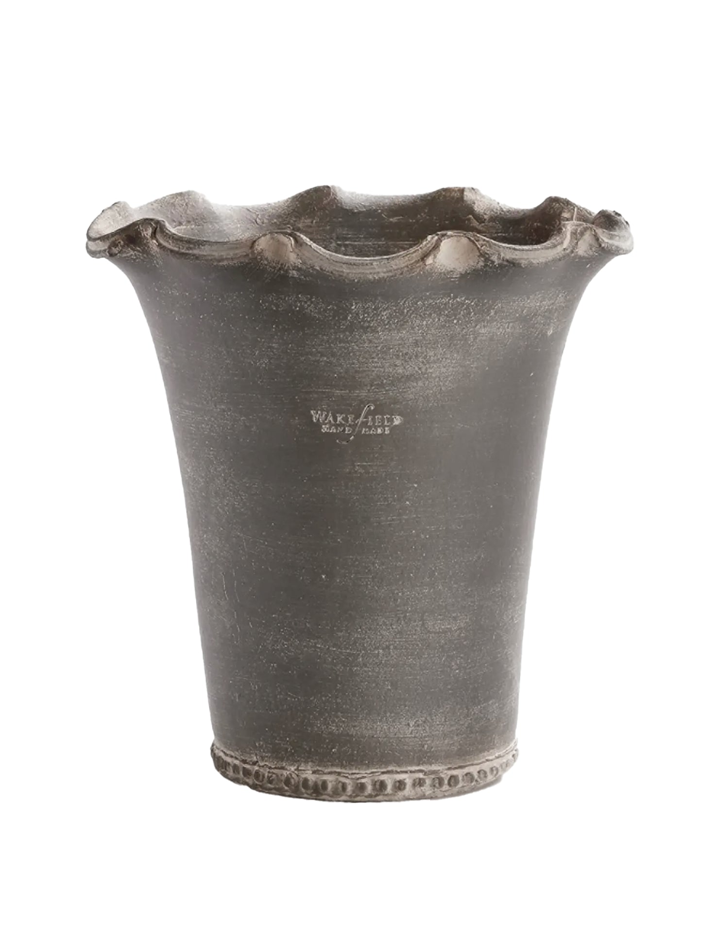 Wakefield Handmade Ruffled Vase Grey Weston Table