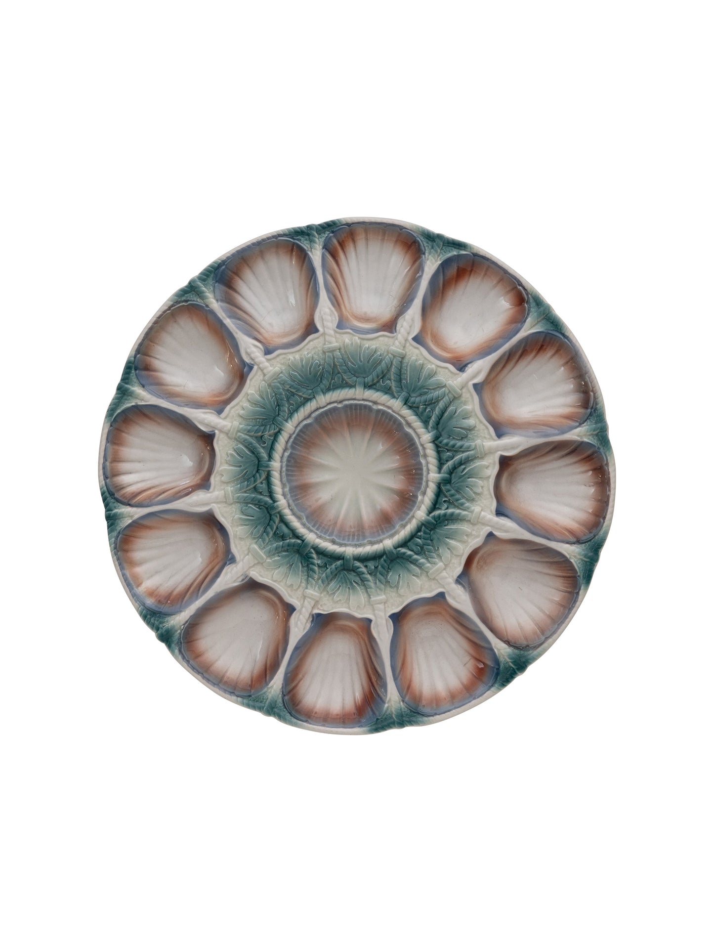 Vintage 1930s Digoin Sarreguemines Master Oyster Platter
