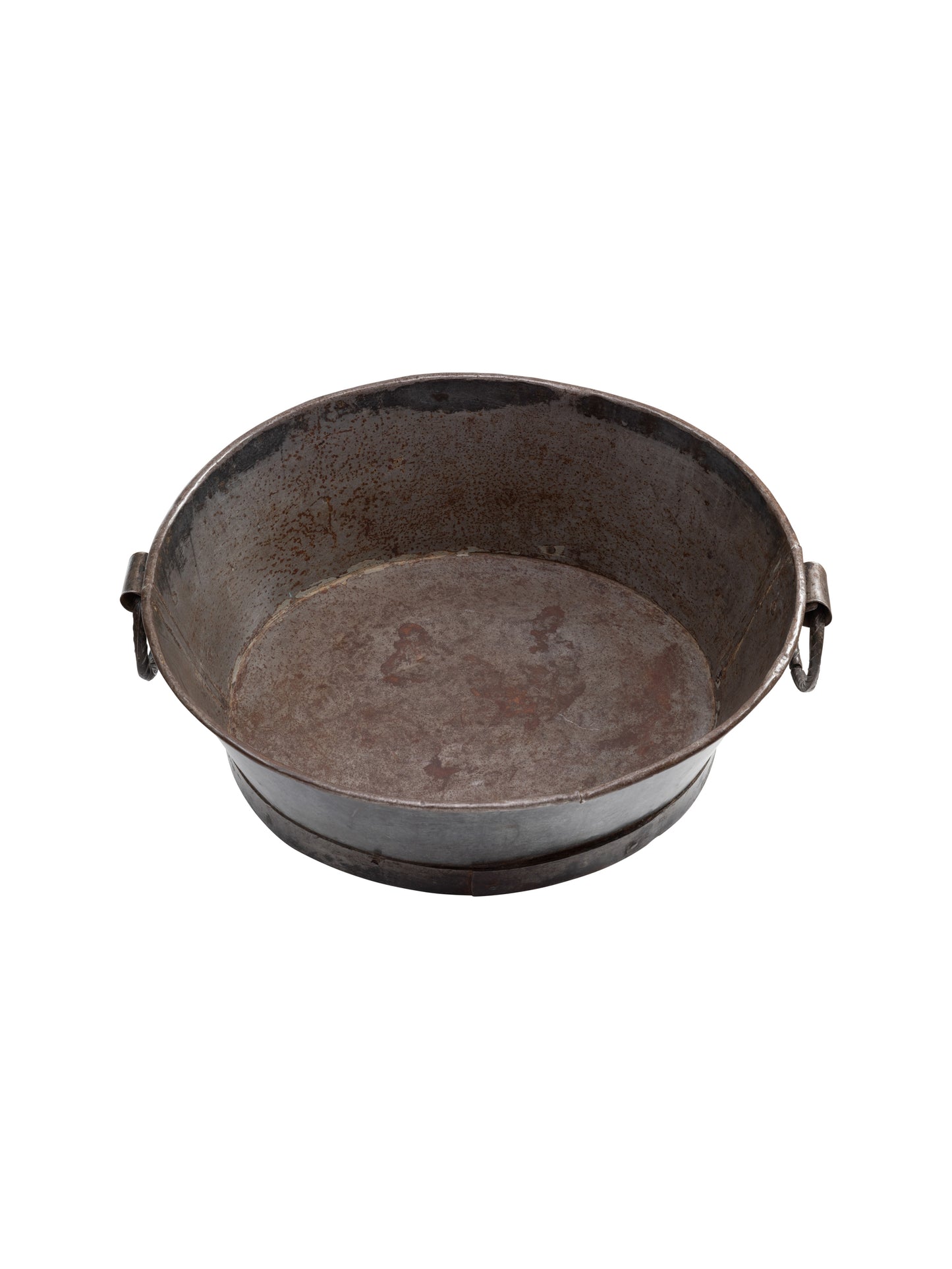 Vintage 1900 French Zinc Ring Handled Oyster Tub