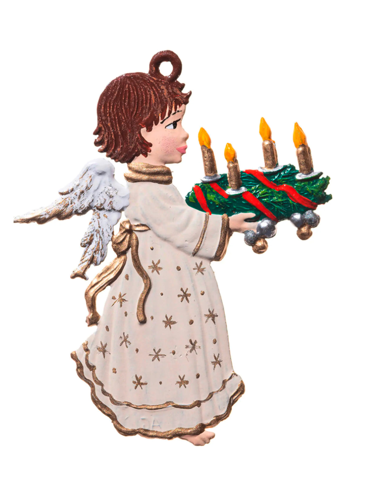 Wilhelm Schweizer Pewter Angel with Advent Wreath Ornament Weston Table