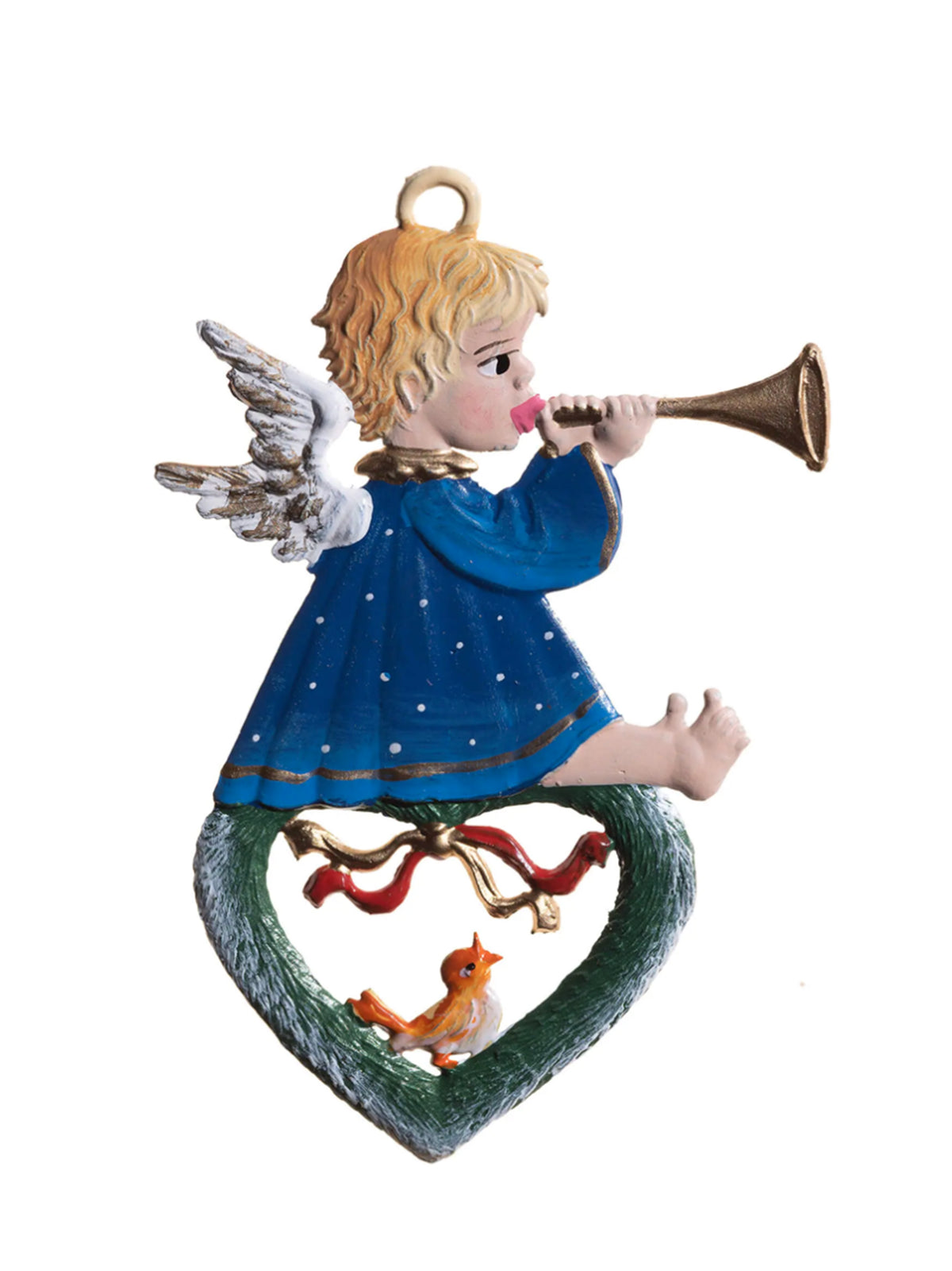 Wilhelm Schweizer Pewter Angel with Heart Ornament Weston Table