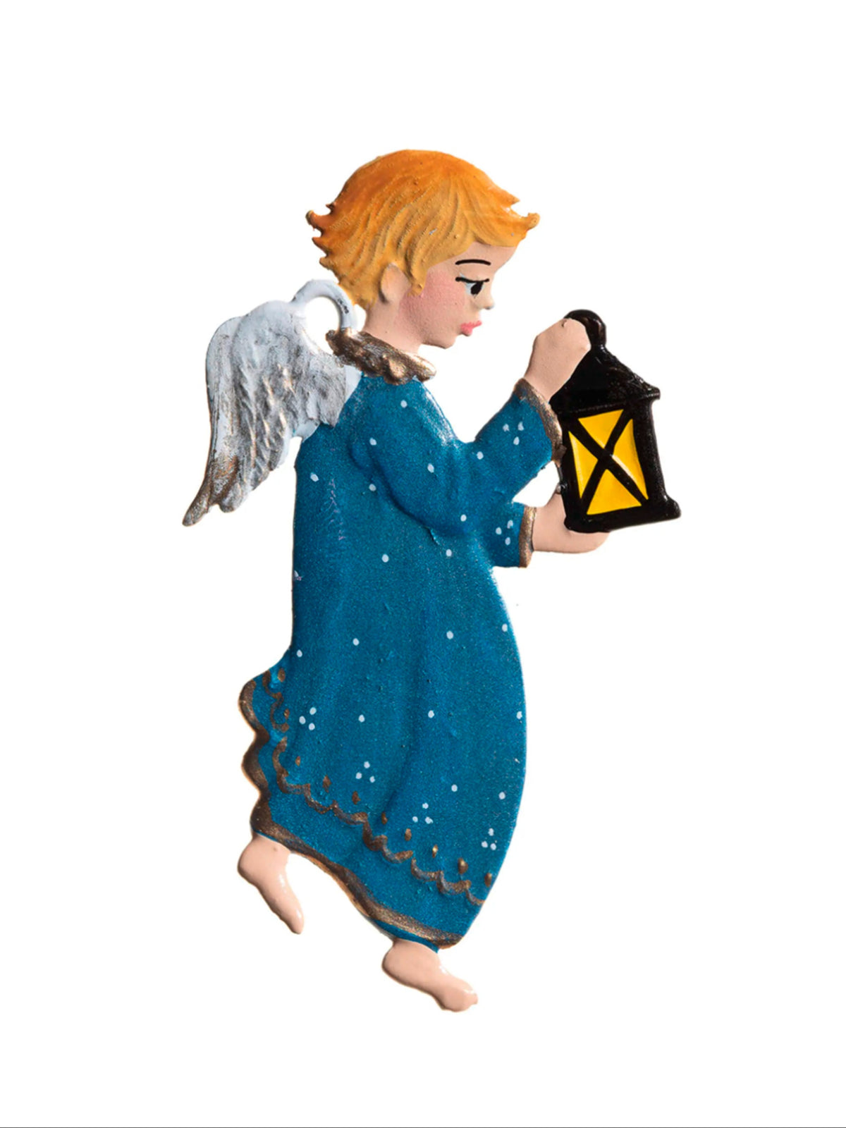 Wilhelm Schweizer Pewter Angel with Lantern Ornament Weston Table