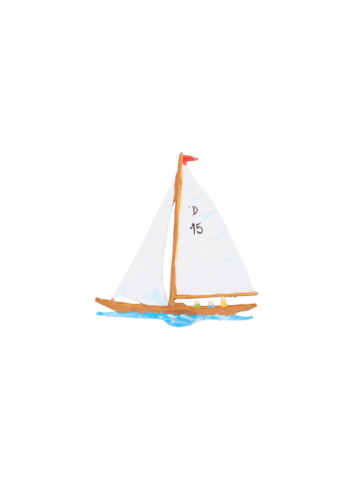 Wilhelm Schweizer Pewter Drachen Miniature Sailboat Ornament Weston Table