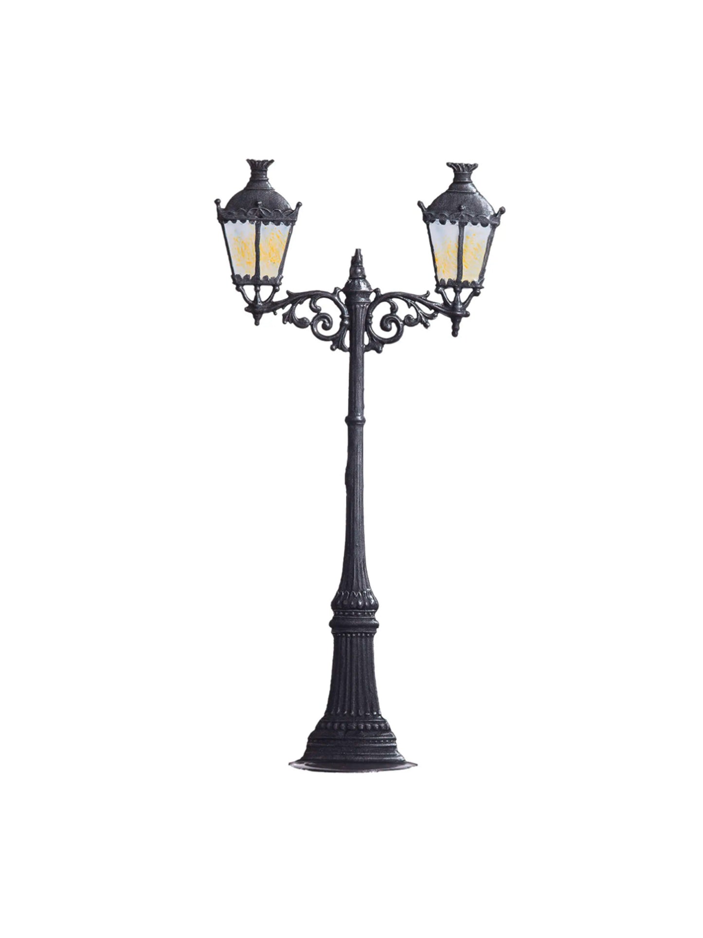 Wilhelm Schweizer Pewter Two Lamp Gaslight Ornament Weston Table