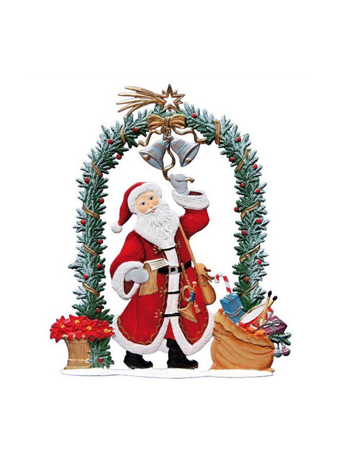 Wilhelm Schweizer Pewter Santa Ringing in the Season Weston Table