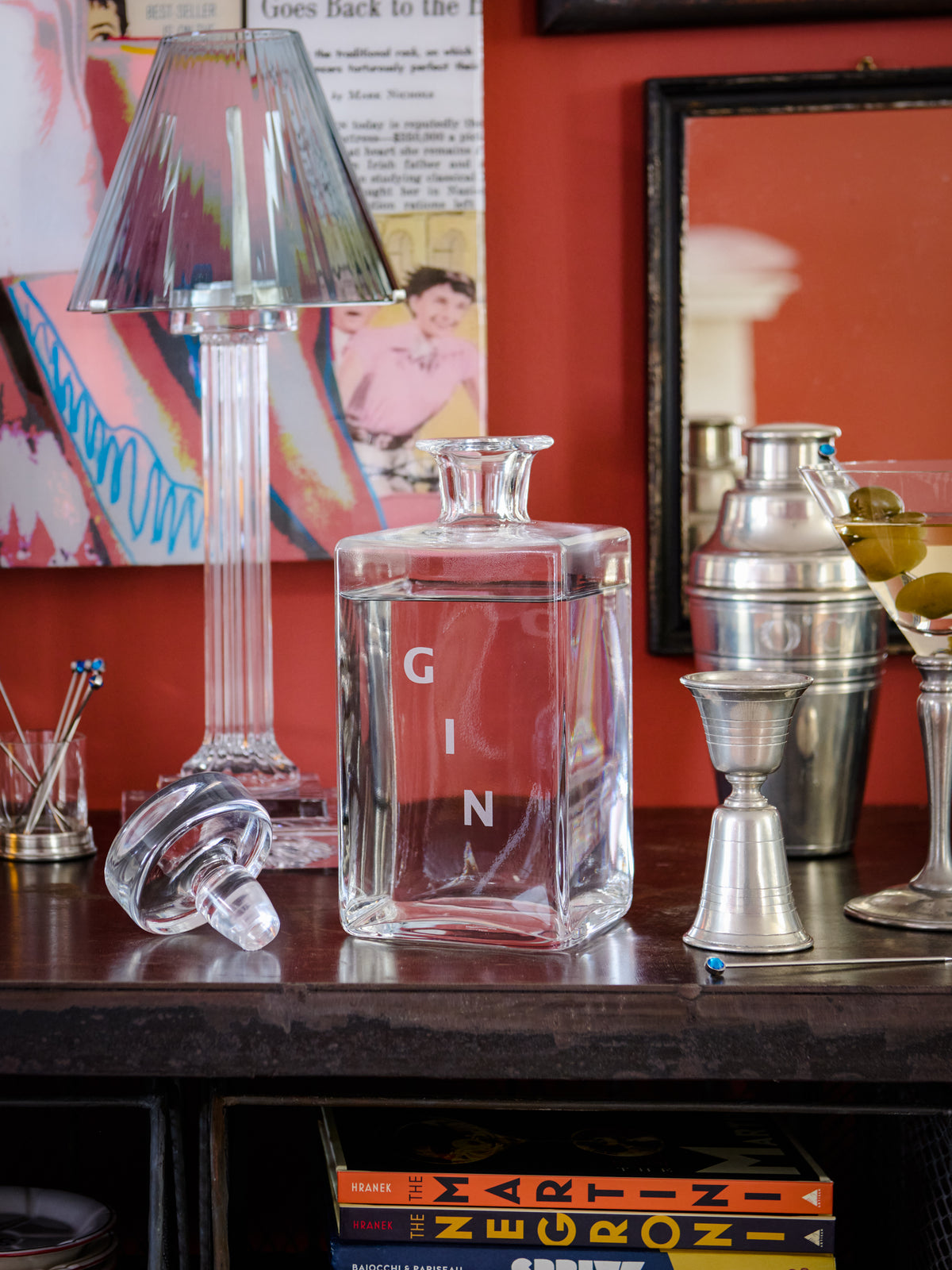 William Yeoward Crystal Lillian Square Decanter Gin Weston Table