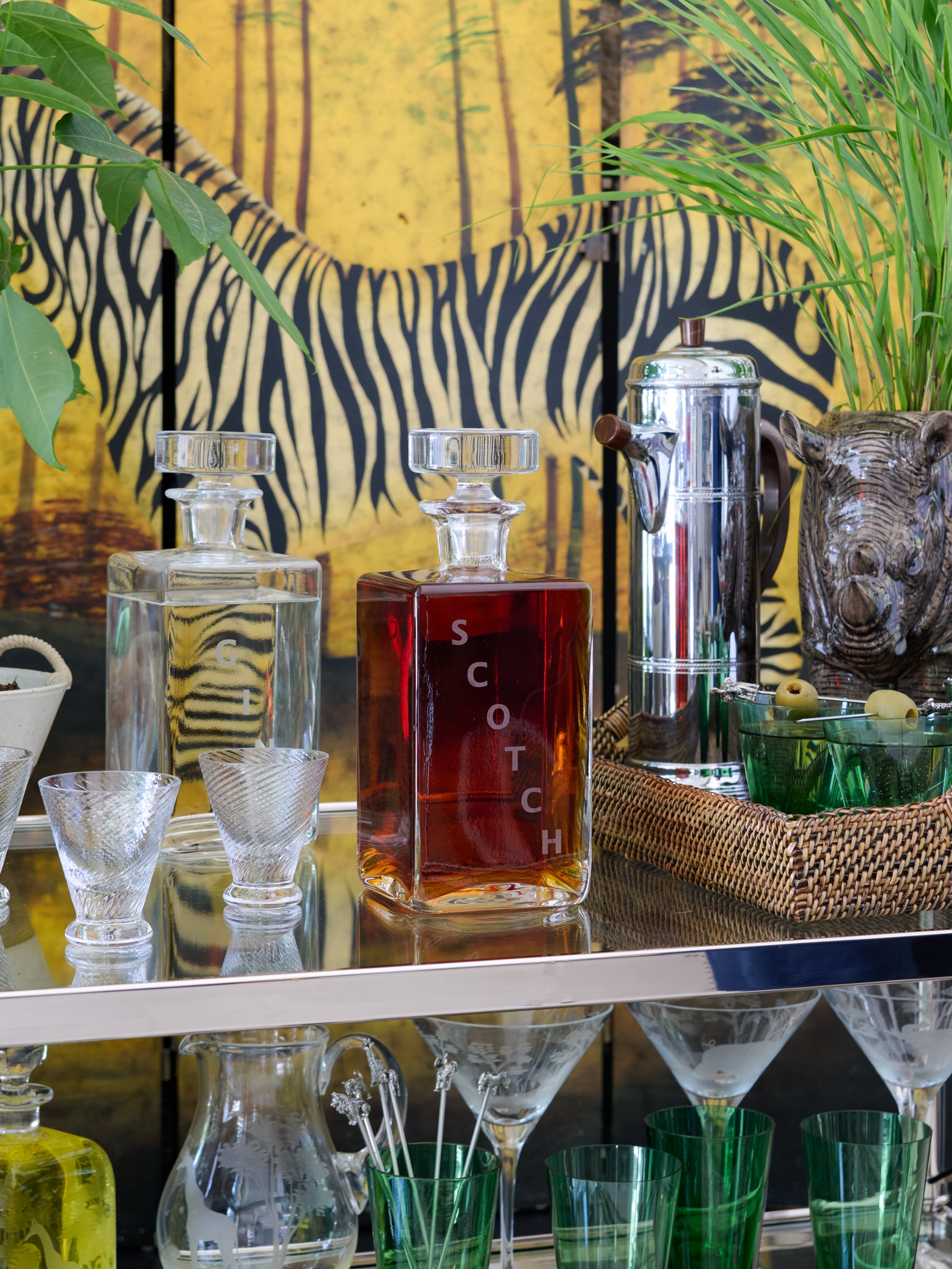 William Yeoward Crystal Lillian Square Decanter Scotch Weston Table