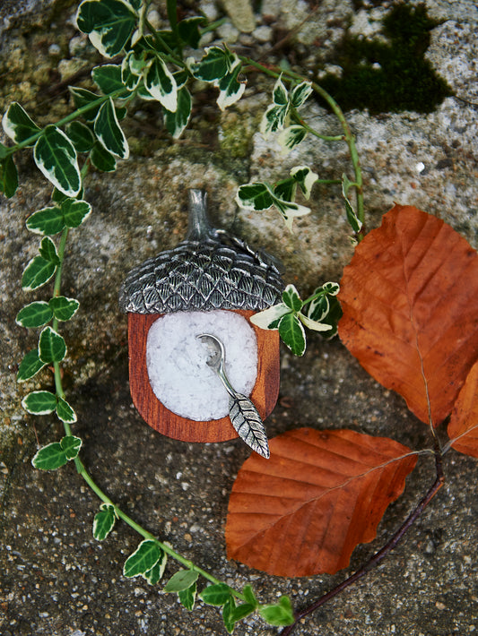 Acorn Salt Cellar and Spoon Weston Table