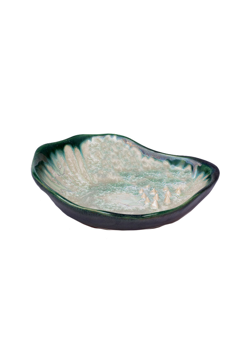Alison Evans Oyster Series Garlic Grinding Bowl Charcoal and Mint Weston Table