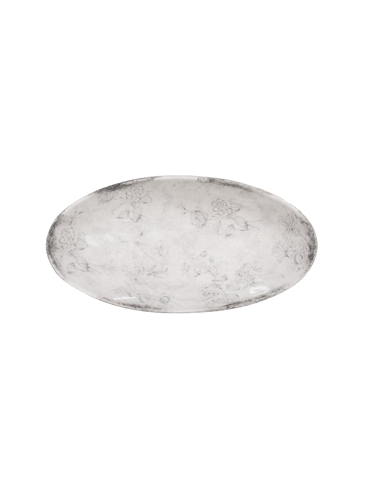 Arte Italica Giulietta Oval Serving Bowl Flowers Inside Weston Table