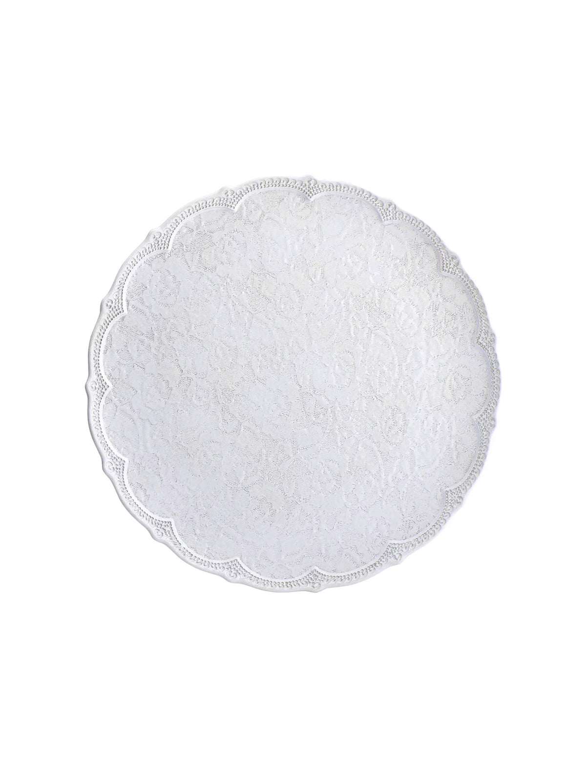 Arte Italica Merletto White Scalloped Charger Weston Table