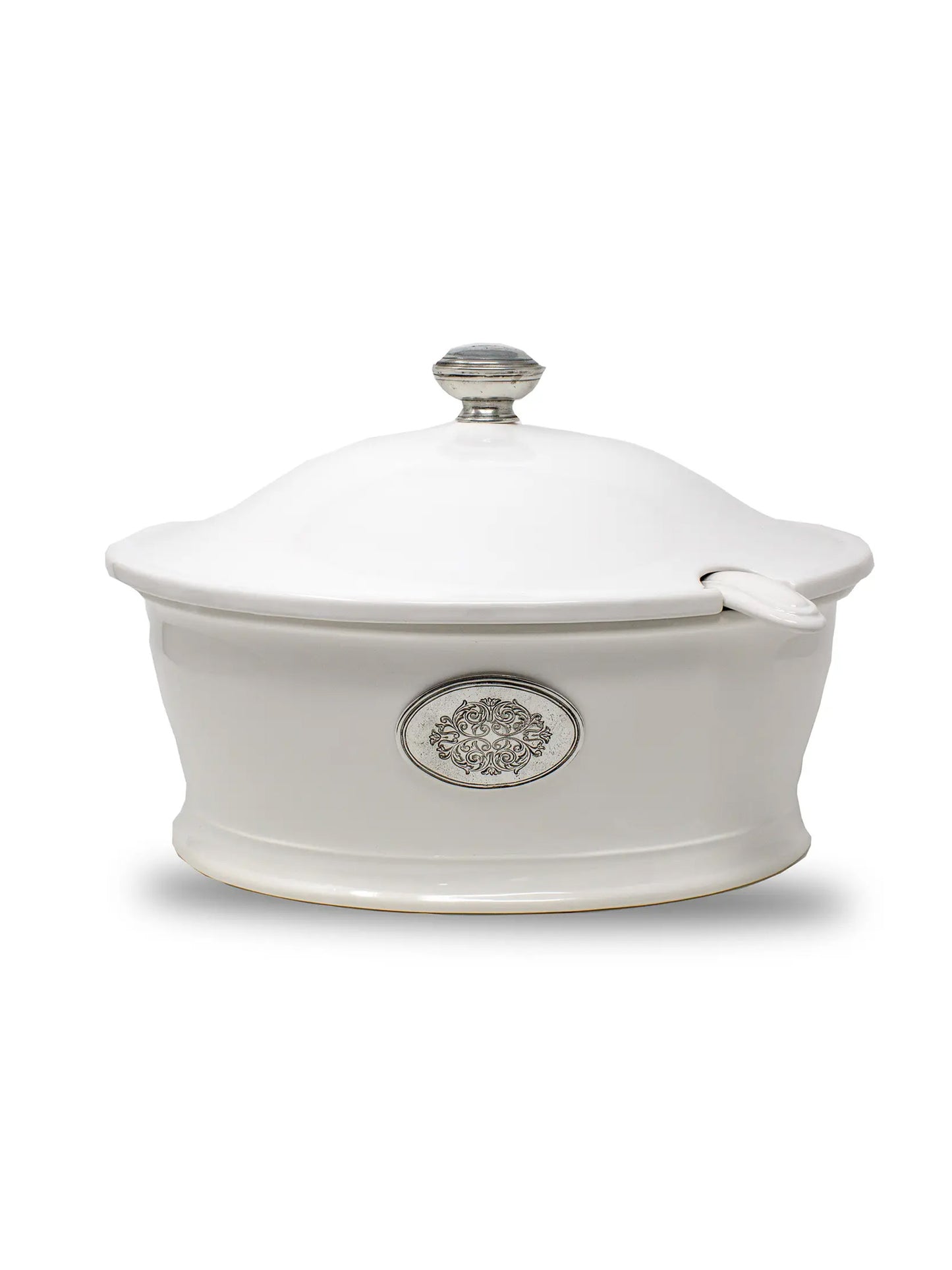 Arte Italica Tuscan Large Oval Tureen with Ladle Weston Table