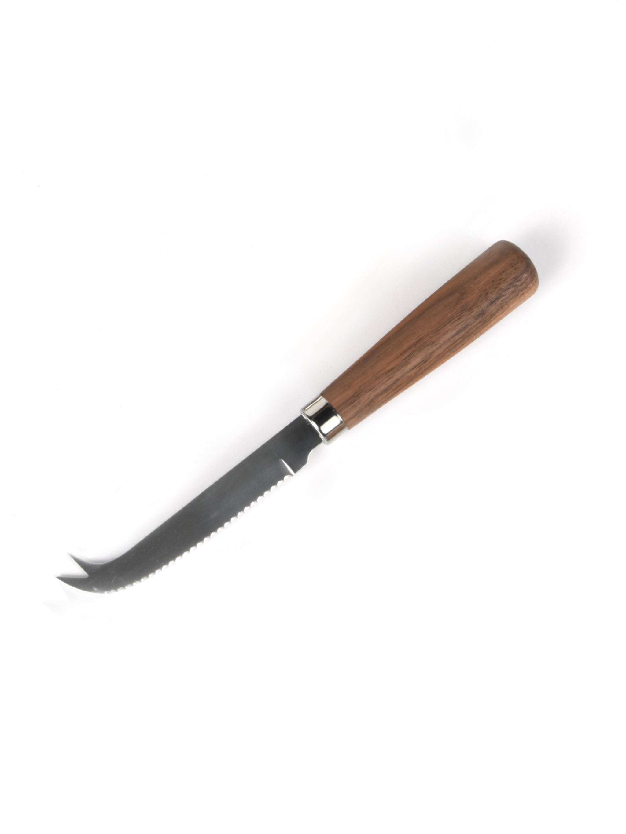 Jaswehome Stainless Steel Butter Knife Pronged Knives High-end Black Walnut  Wood All-purpose Cheese Tools Cheese Cleaver