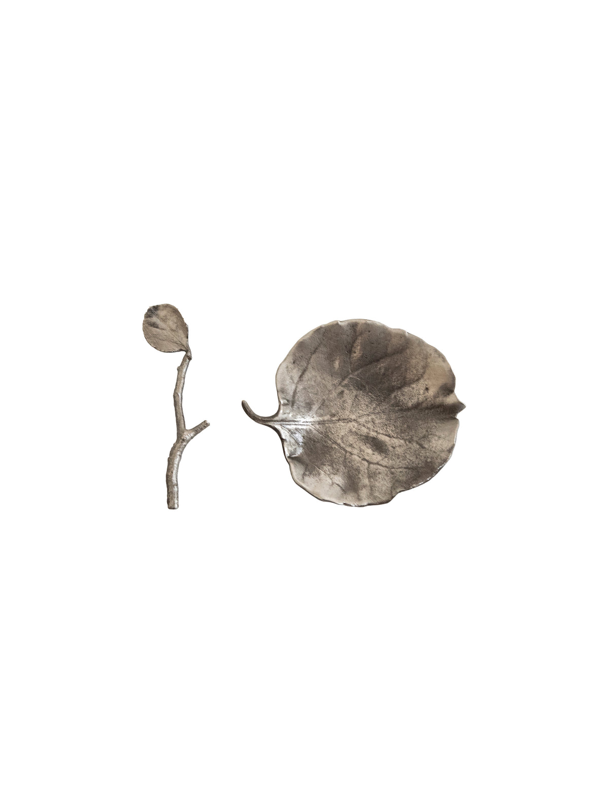 Aspen Leaf Salt Dish Antique Pewter Weston Table