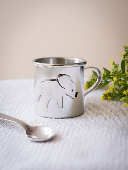 Beehive Handmade Elephant Pewter Baby Cup Weston Table