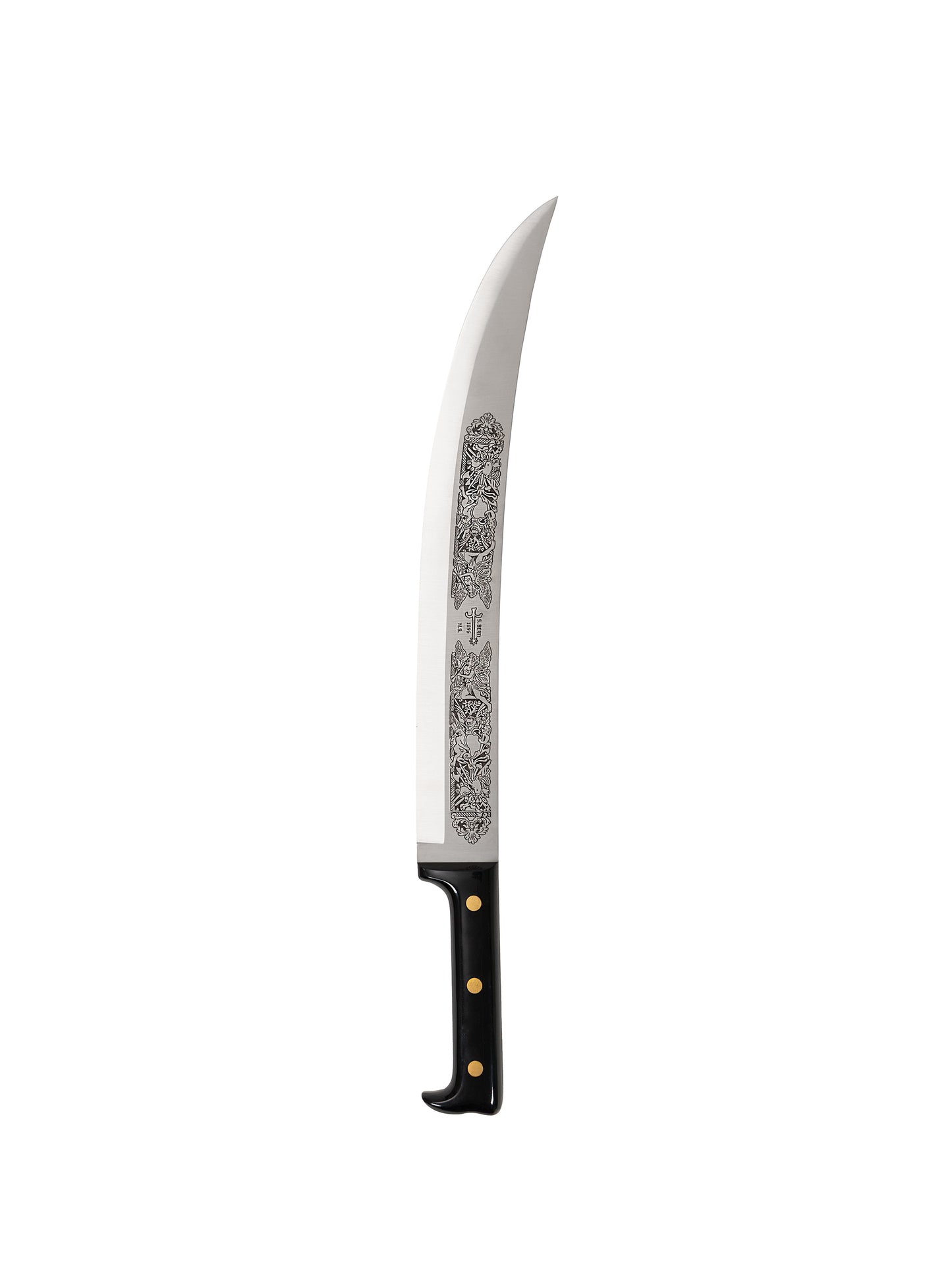 Berti Champagne Saber Black Handle Weston Table
