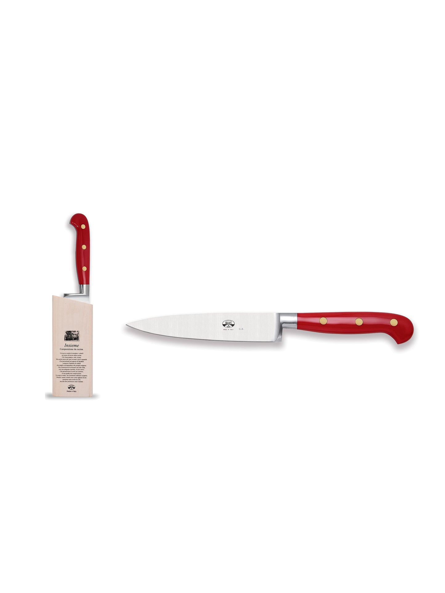 Berti Cutlery Red Insiem Lucite Utility Knife Weston Table