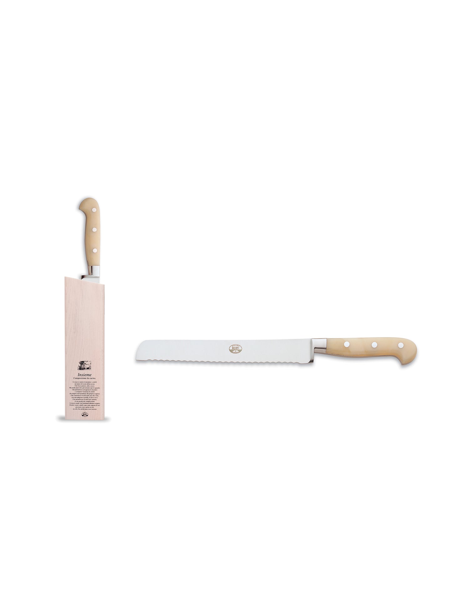 Berti Cutlery White Insieme Lucite Knives Weston Table