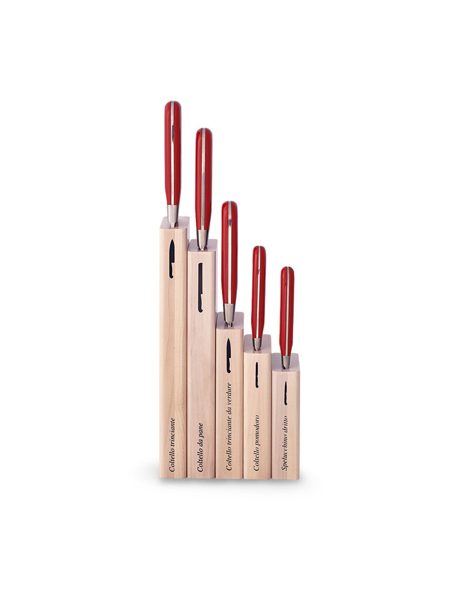 Berti Cutlery Red Insieme Lucite Knife Set Weston Table
