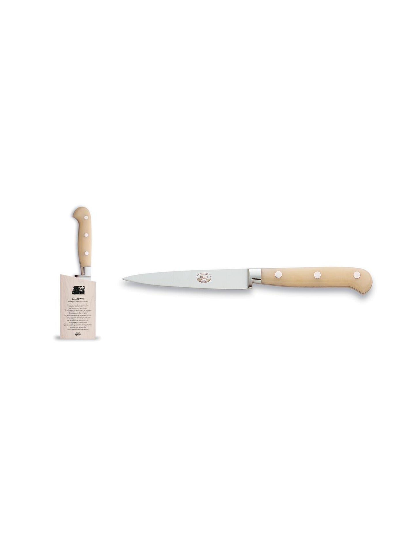 Berti Cutlery White Insieme Lucite Paring Knife Weston Table