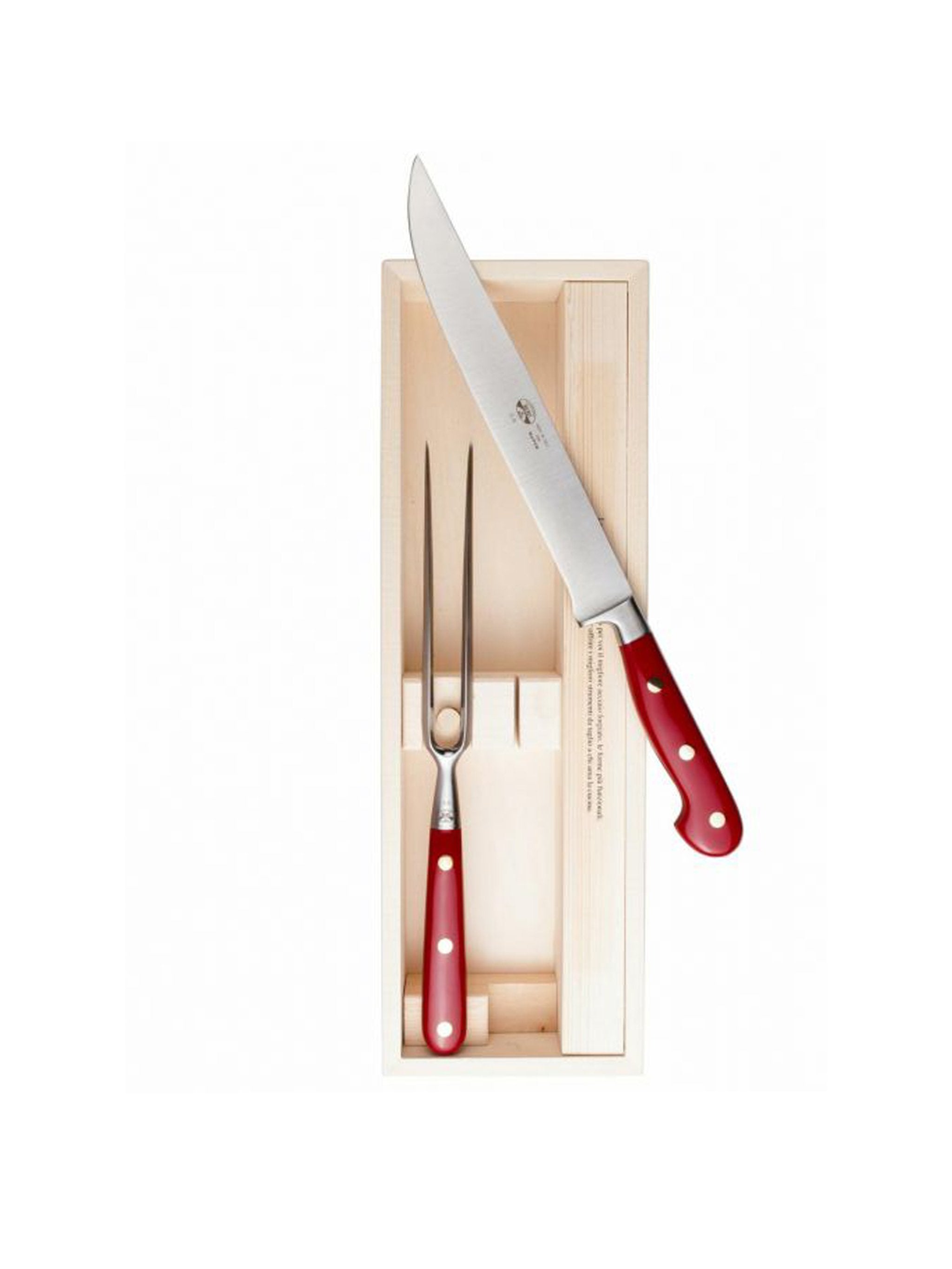 Chef's Knife Red Handle Forgiato Insieme Berti 