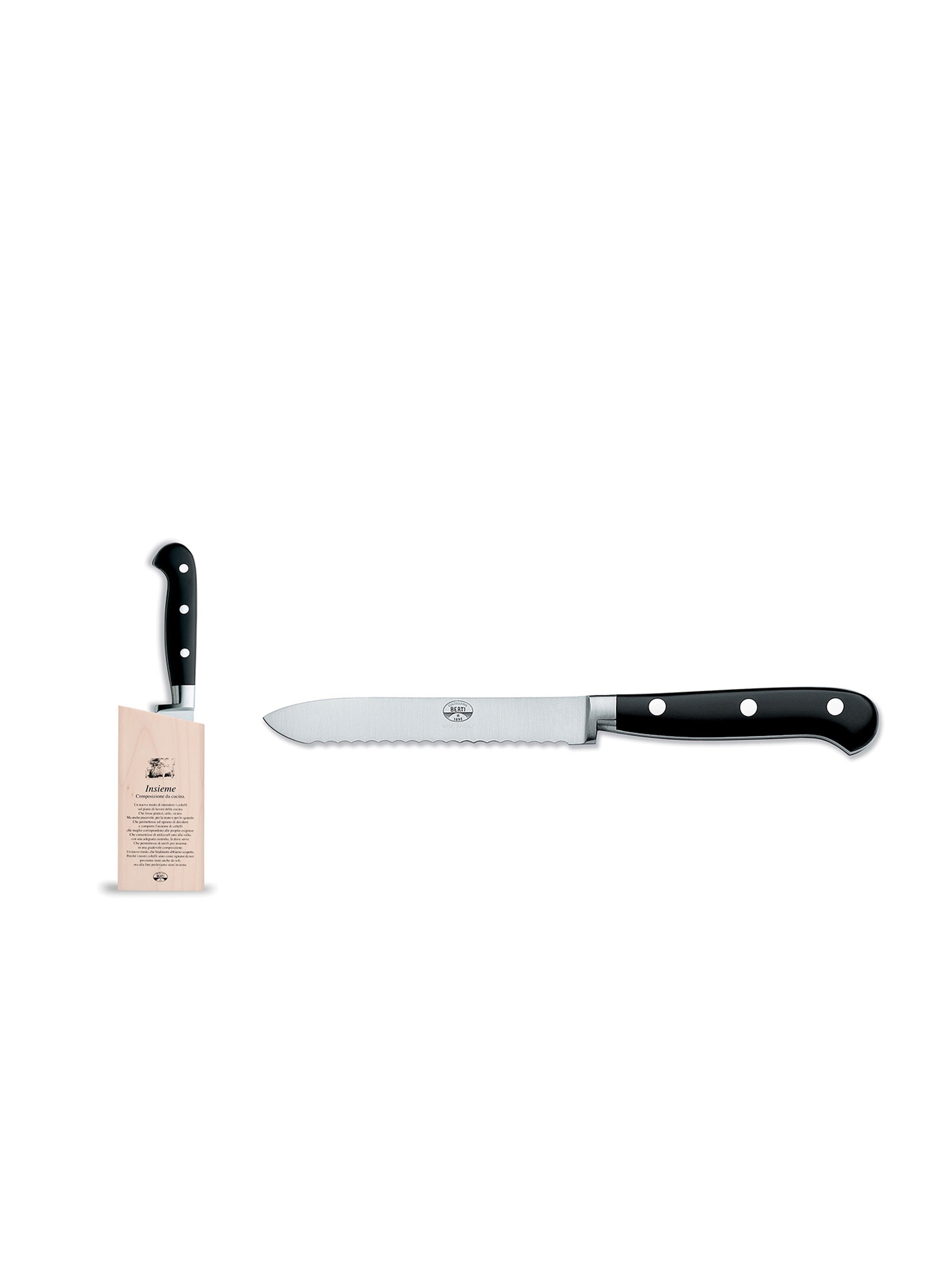 Berti Cutlery Black Insieme Lucite Bread Tomato Weston Table