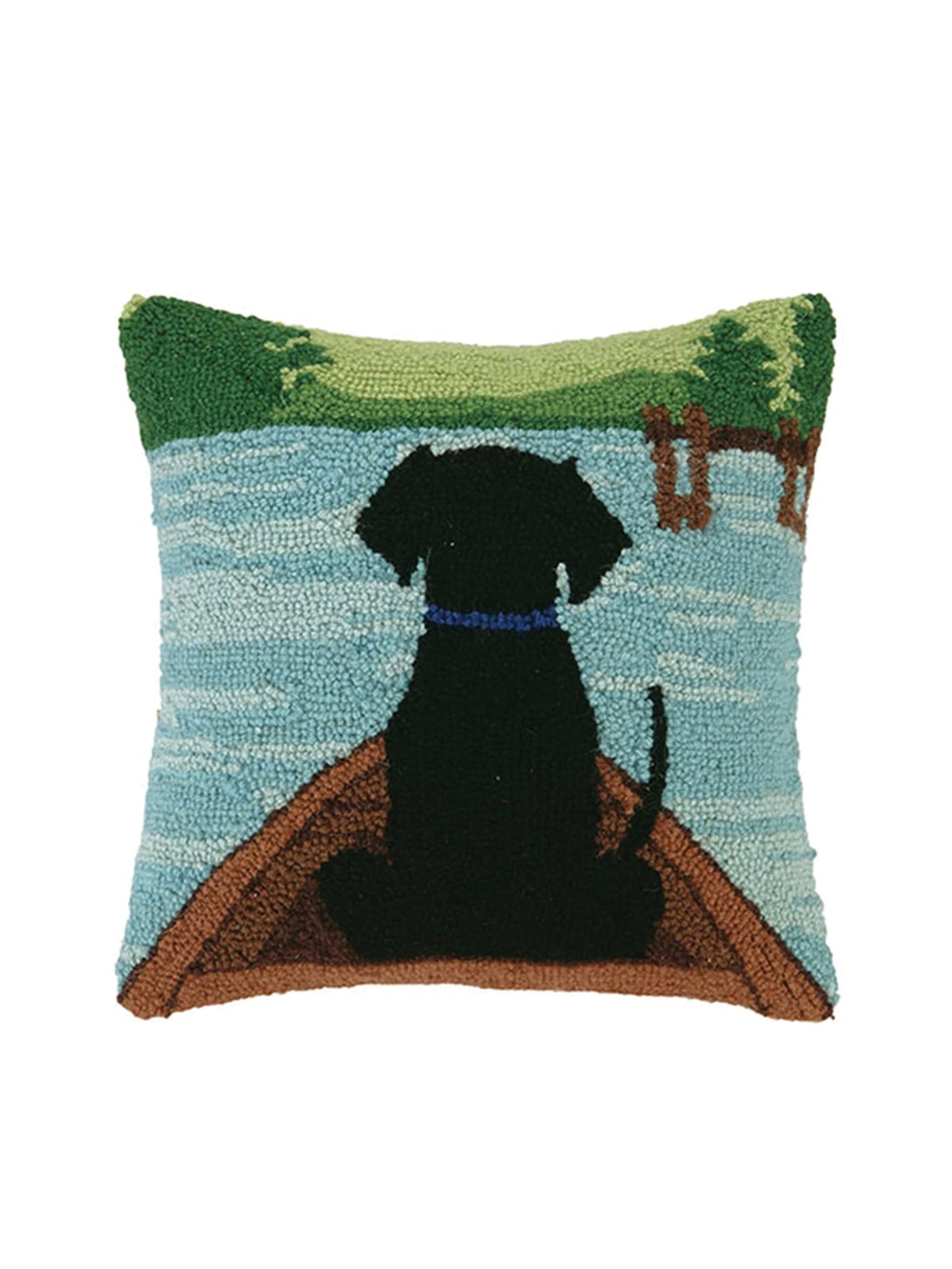 Black Lab In Canoe Hook Pillow Weston Table